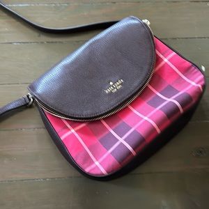 Kate Spade crossbody plaid purse. Like new! Looks never used